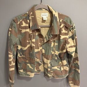 For The Republic Camouflage Jacket - Green and Brown